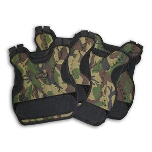 WOODLAND Camo Paintball Airsoft Chest Protectors Guards Body Armors 