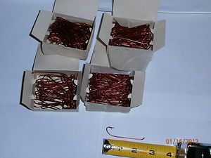Mustad Chestertown Hooks Size 5 Lot of 400 Red Color