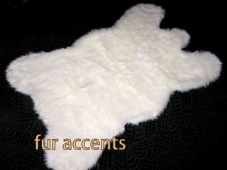 x7 White Bear Skin Area Rugs Faux Fur Sheepskins Cabin Accent Shag 