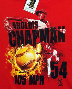 2012 Aroldis Chapman Fireball 105 MPH Pitch T Shirt