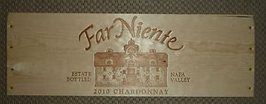 Wine Crate Panel Chardonnay Napa Valley 2010 Far NIENTE