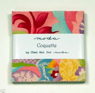 Moda Chez Moi Coquette Charm Pack 42   5 Inch Squares Cotton Quilt 