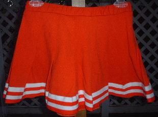 Authentic Cheerleader Skirt s Uniform New Orange White