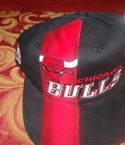 CHICAGO BULLS RED & BLACK CAP Adjustable Back Sports Specialties NBA 
