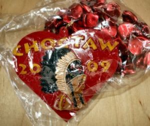 Krewe of Native American CHOCTAW 2009 Valentines Day Heart Beads 
