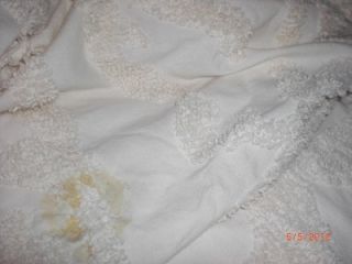 chenille bedspread king size ivory cutter or for use