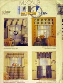   decor sewing pattern: WINDOW TREATMENTS childrens theme cafe curtains
