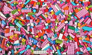 Bulk Girl LEGO SUPER PINK LOT + Colors ~ Mix of 100 PIECES Belville 