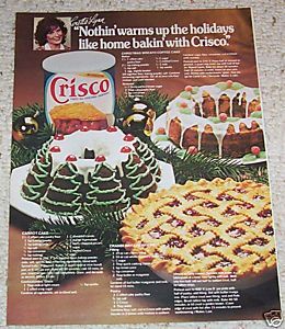 1984 Crisco Loretta Lynn Christmas Cake Pie Recipes Ad