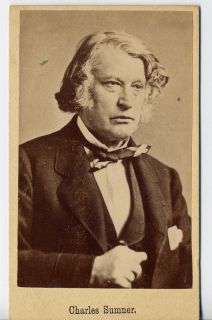 Charles Sumner American Senator Orator and Henry Longfellow Poet Set 3 