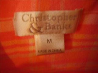 sz m christopher and banks top b 20 5 linen blend
