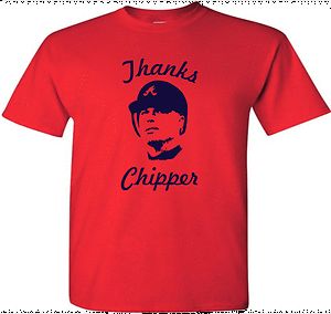 Chipper Jones Atlanta Braves Thanks Chipper Shirt