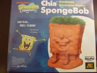 SpongeBob Chia Pet Handmade Decorative Planter NIB Sealed GREAT GIFT