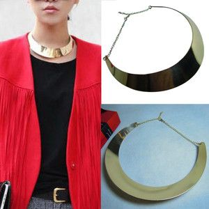 1X Hot fashion gold tone chokers ladies party costume collar necklaces 