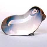 Guinea Pig Cavy Figurine Hand Blown Glass Gold Crystal