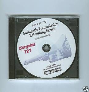 A727, TRANSMISSION REBUILDING DVD, (CHRYSLER 727 DVD)*