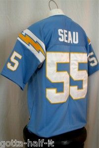 Chargers Junior Seau Powder Blue Throwback Jersey