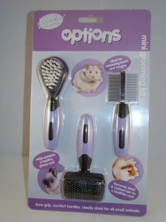 Piece Mini Grooming Kit Brush Comb Rabbits Chinchilla