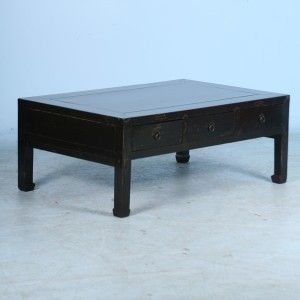 antique original chinese black coffee table c 1850