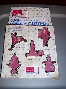   Chilton Ware Stainless Steel Holiday Christmas Cookie Cutters