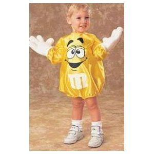 Rubies YELLOW M&Ms Halloween Costume M&M Infant Baby Size 1   2 NEW 
