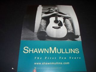 Shawn Mullins The First Ten Years Promo Poster Flat