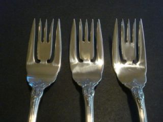 WALLACE*SIR CHRISTOPHER*STERLING FLATWARE*3 SALAD FORKS*EXCL*NR