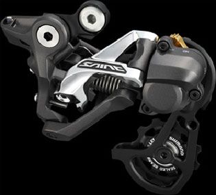 the new saint 10 speed rear derailleur with shadow rd
