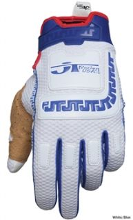  Line Gloves   White/Blue 2012