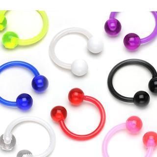 Piece 14g 1 2 Circular Barbell Horseshoe Bio Flex Nipple Ear Navel