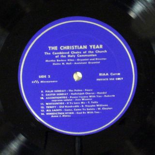 Choirs of The Church of The Holy Communion The Christian Year LP USA