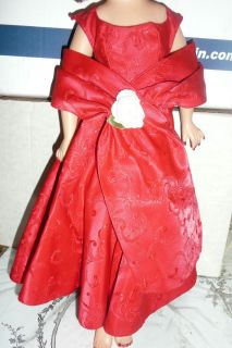Cissy Madame Alexander Doll Dress Red Evening Dress Tagged
