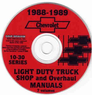 1988 1989 CHEVROLET 10 30 PICKUP & TRUCKS REPAIR SHOP MANUAL Suburban