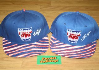 Vintage NJ Nets Zubaz Snapback Hat Mookie Blaylock NBA