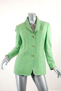 Domenico Vacca Light Lime Green 100 Cashmere Blazer Beautiful Color 44