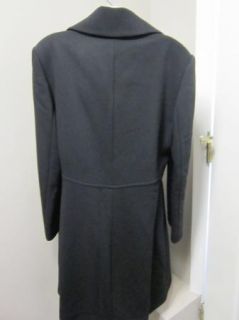 Cinzia Rocca Single Breasted Woven Wool Coat 14 Black