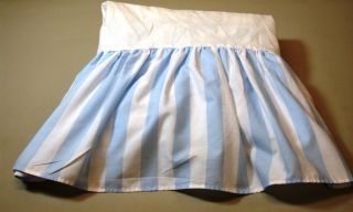 Circo Striped Crib Skirt ~ Standard Size ~ Blue White ~ 10 Drop