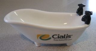 Cialis Ceramic Bathtub Tub w Faucet Handles Great Gift