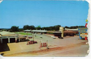 Clarksville Tennessee Vacation Motor Hotel Motel Gas Station 1950s