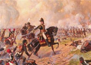 Russian Print French War Napoleon Battle Borodino 1812