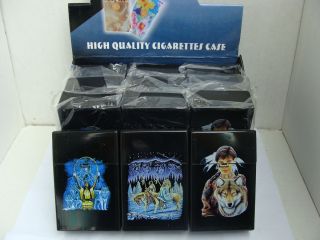 Wholesale Plastic Cigarette Cases 12 PC King Fancy 2