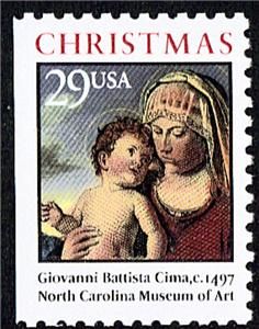 Scott #2790 29 Cent Cima Christmas Madonna and Child Booklet Single