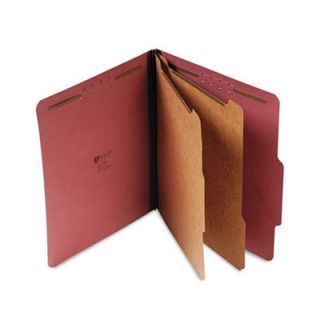  10270 Universal Pressboard Classification Folder 6 Section Red