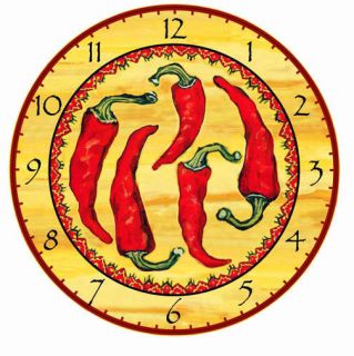 Decorative Chili Pepper Wall Clock