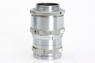 Wollensak Raptar 3 inch F 4 Cine Telephoto C Mount Lens 75mm w Case