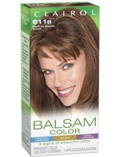 Clairol Balsam Hair Color Hair Dye 611B Medium Bronze Brown New