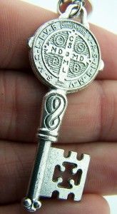 New Exorcism Protection Saint St Benedict 2 Pectoral Key Pendant