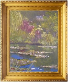 Claude Monets Garden House Giverny Oil Painting Impressionist Rod