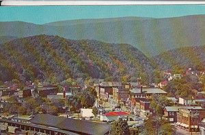 CLIFTON FORGE VIRGINIA PANORAMIC VIEW SHOWING THE C & O RAILROAD YARDS