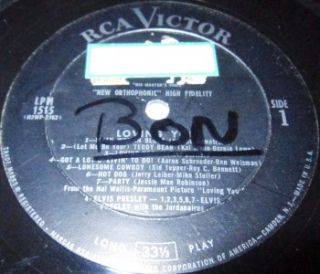 RARE 1957 LP Elvis Presley Loving You on RCA Victor LPM 1515 Mono